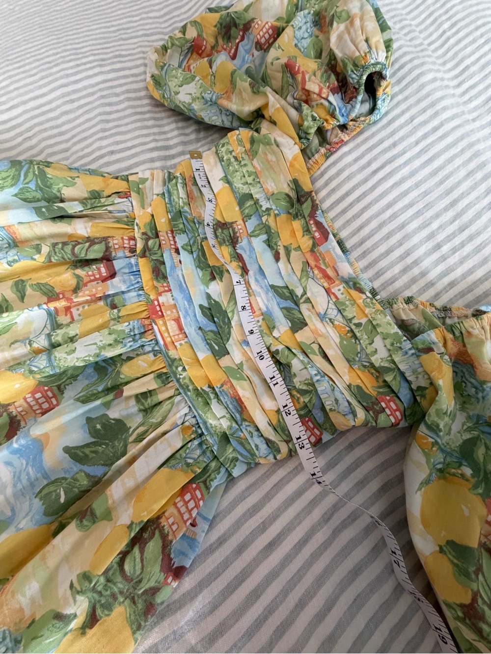 Abercrombie & Fitch Emerson Italy Print Yellow & Green Dress - Picture 4 of 6